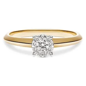 Lumine zlatni zaručnički prsten s dijamantima 0.15 - 0.19 ct