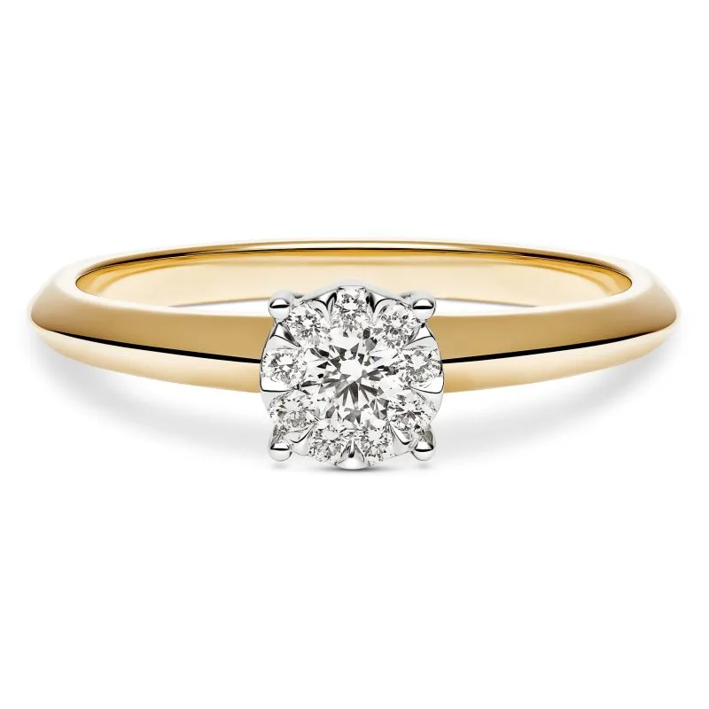Lumine zlatni zaručnički prsten s dijamantima 0.15 - 0.19 ct