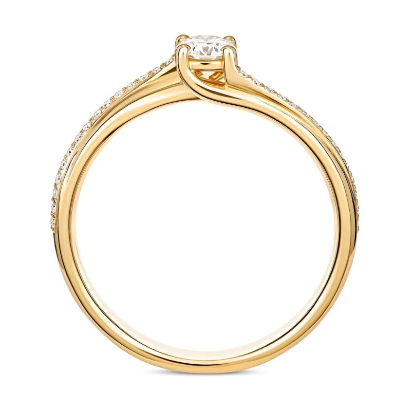 Pure Majesty zlatni zaručnički prsten s dijamantom 0.31 - 0.35 ct