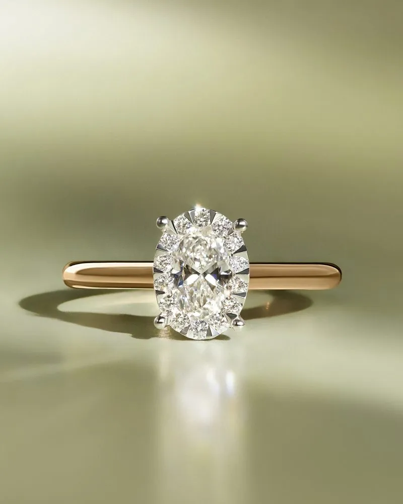 Lumiere Crown zlatni zaručnički prsten s dijamantima 0.62 - 0.71 ct