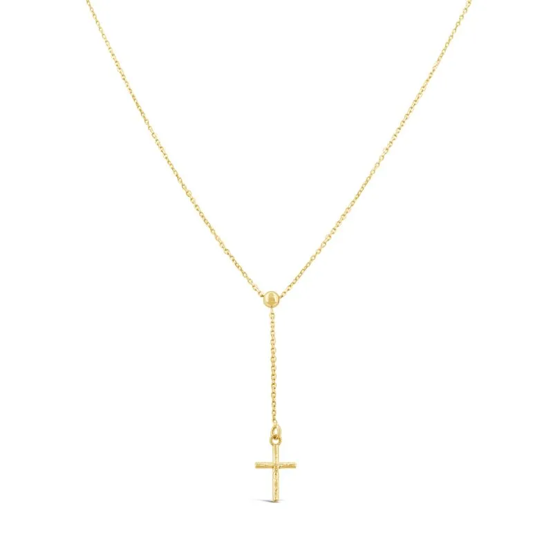 Simple Cross zlatna ogrlica