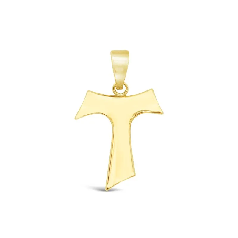 Tau Cross Simple zlatni privjesak